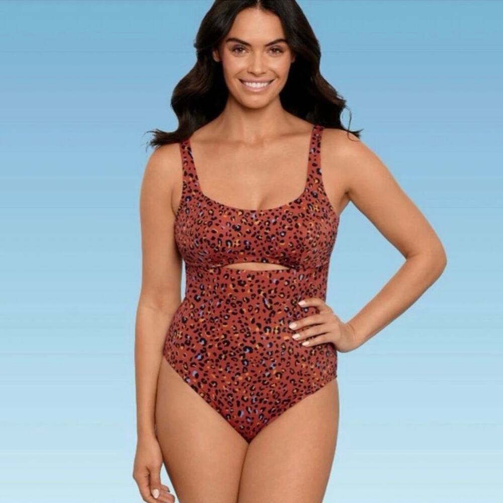 Beach Betty Women's Slimming Control Tie-Back Cut Out One Piece Swimsuit XL/XXL